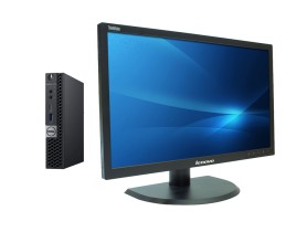 Dell OptiPlex 7070 Micro BOXED (Keyboard,Mouse) + 22" Lenovo ThinkVision LT2252p Monitor (Quality Silver) Komplett PC - 2070351